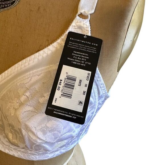 Bali White Double Support Full Figure Bra #3372 - Picture 6 of 8
